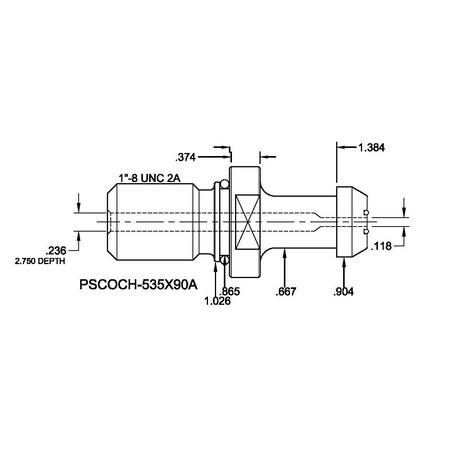 Tj Davies Co Coolant Through Retention Knob PSCOCH-535X90A
